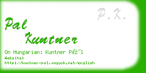 pal kuntner business card